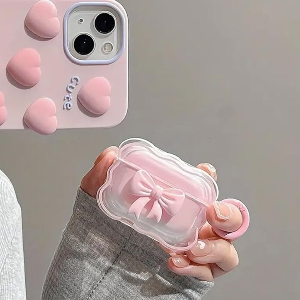 Bow Pink AirPods Pro2 Case - Picture 4 of 7